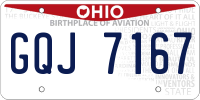OH license plate GQJ7167