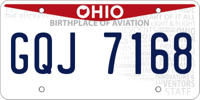 OH license plate GQJ7168