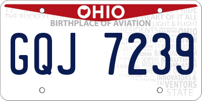 OH license plate GQJ7239