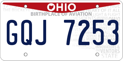 OH license plate GQJ7253