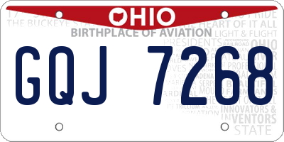 OH license plate GQJ7268