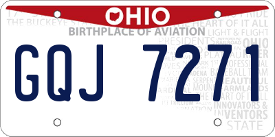 OH license plate GQJ7271