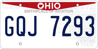 OH license plate GQJ7293
