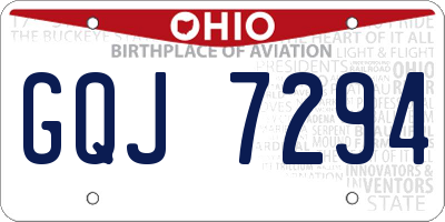 OH license plate GQJ7294