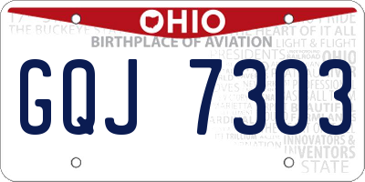 OH license plate GQJ7303
