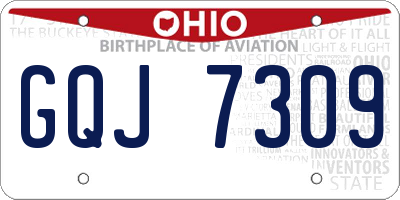OH license plate GQJ7309
