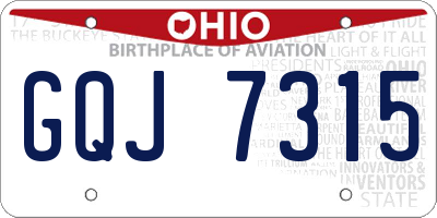 OH license plate GQJ7315