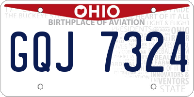 OH license plate GQJ7324