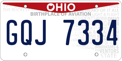 OH license plate GQJ7334
