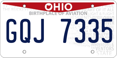 OH license plate GQJ7335