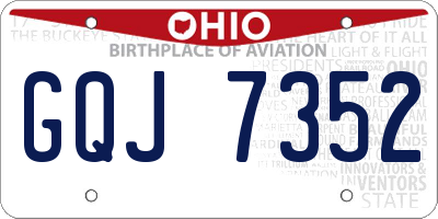 OH license plate GQJ7352