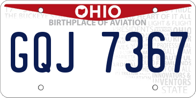 OH license plate GQJ7367