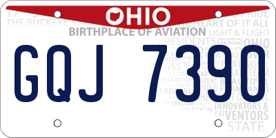 OH license plate GQJ7390