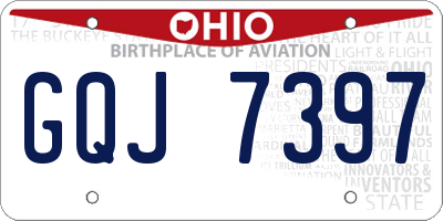 OH license plate GQJ7397