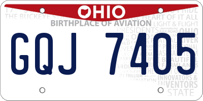 OH license plate GQJ7405