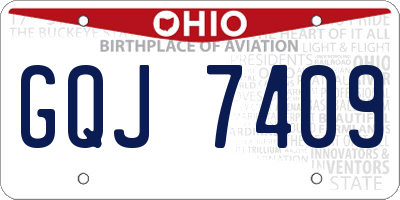 OH license plate GQJ7409