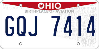 OH license plate GQJ7414