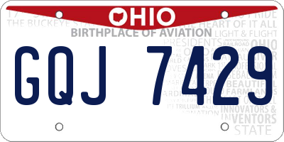 OH license plate GQJ7429