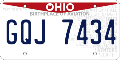 OH license plate GQJ7434