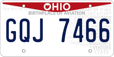 OH license plate GQJ7466
