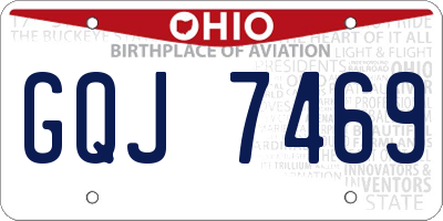 OH license plate GQJ7469