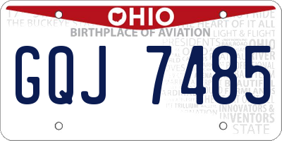 OH license plate GQJ7485