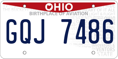 OH license plate GQJ7486