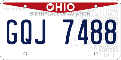 OH license plate GQJ7488