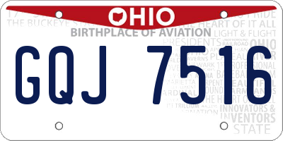 OH license plate GQJ7516