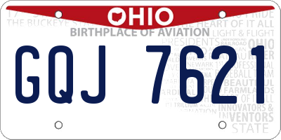 OH license plate GQJ7621