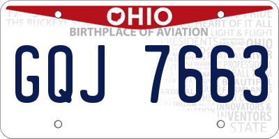 OH license plate GQJ7663