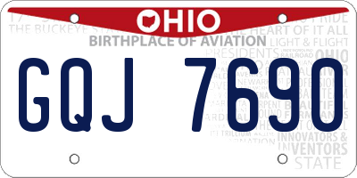 OH license plate GQJ7690