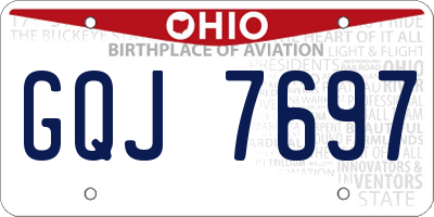 OH license plate GQJ7697