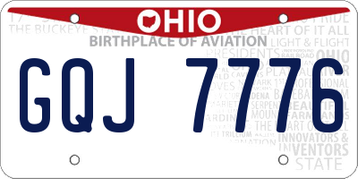 OH license plate GQJ7776