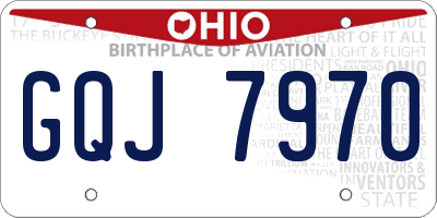 OH license plate GQJ7970