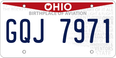 OH license plate GQJ7971