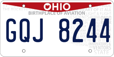 OH license plate GQJ8244