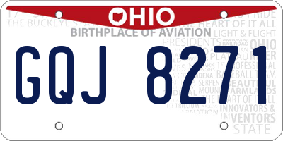 OH license plate GQJ8271