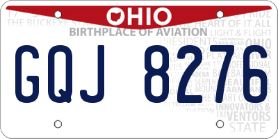 OH license plate GQJ8276
