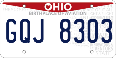 OH license plate GQJ8303
