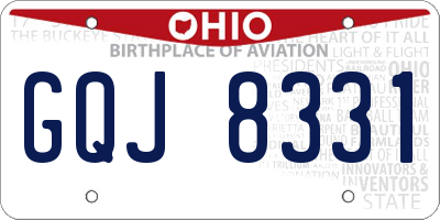 OH license plate GQJ8331