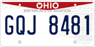 OH license plate GQJ8481