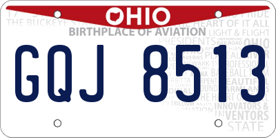 OH license plate GQJ8513