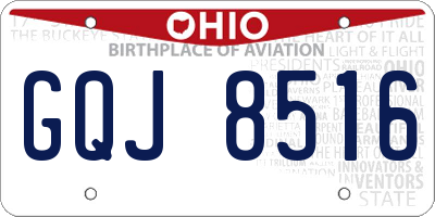OH license plate GQJ8516