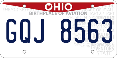 OH license plate GQJ8563