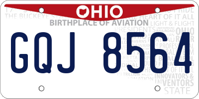 OH license plate GQJ8564