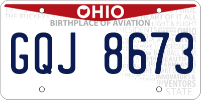 OH license plate GQJ8673