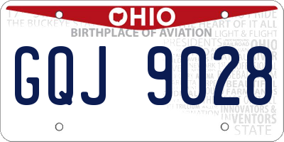 OH license plate GQJ9028