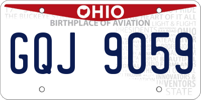 OH license plate GQJ9059