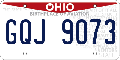 OH license plate GQJ9073